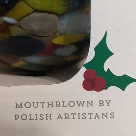 Handmade Colorful Polish Glass Ornament - Picture 4 of 5